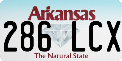 AR license plate 286LCX