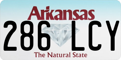 AR license plate 286LCY