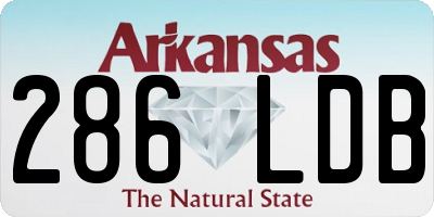 AR license plate 286LDB