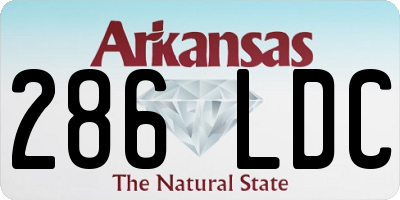 AR license plate 286LDC