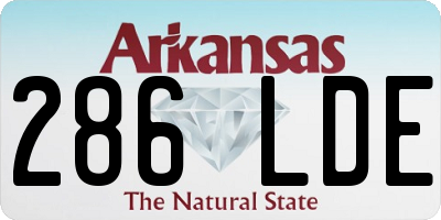 AR license plate 286LDE