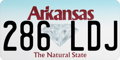 AR license plate 286LDJ