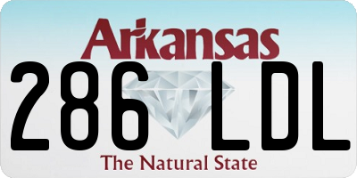 AR license plate 286LDL
