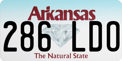 AR license plate 286LDO