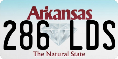 AR license plate 286LDS