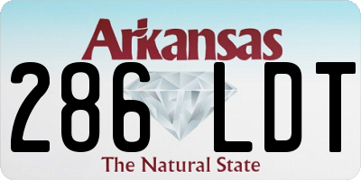 AR license plate 286LDT