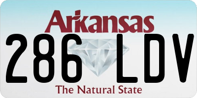AR license plate 286LDV