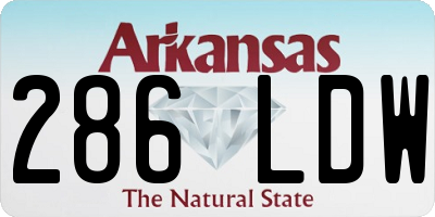 AR license plate 286LDW