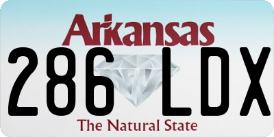 AR license plate 286LDX