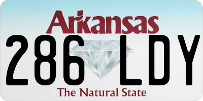 AR license plate 286LDY