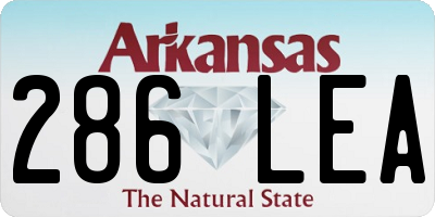 AR license plate 286LEA