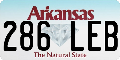 AR license plate 286LEB