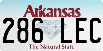 AR license plate 286LEC