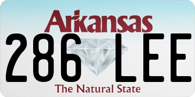 AR license plate 286LEE