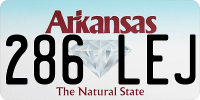 AR license plate 286LEJ