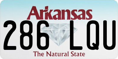 AR license plate 286LQU