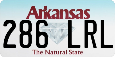 AR license plate 286LRL