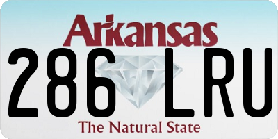 AR license plate 286LRU