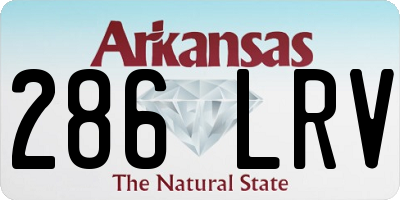 AR license plate 286LRV