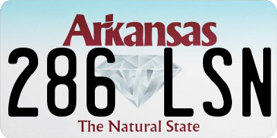 AR license plate 286LSN