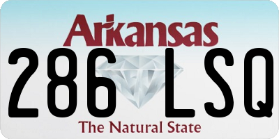 AR license plate 286LSQ