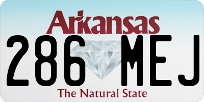 AR license plate 286MEJ
