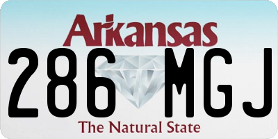 AR license plate 286MGJ