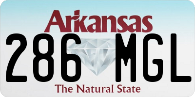 AR license plate 286MGL
