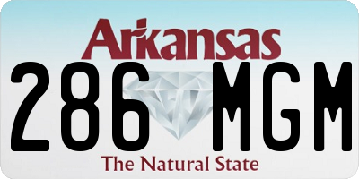 AR license plate 286MGM