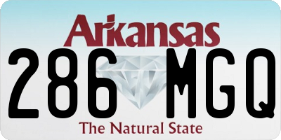 AR license plate 286MGQ