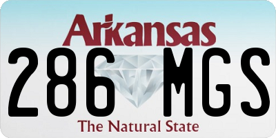 AR license plate 286MGS