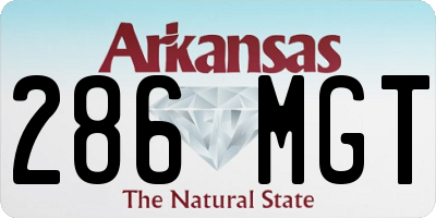 AR license plate 286MGT