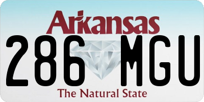 AR license plate 286MGU