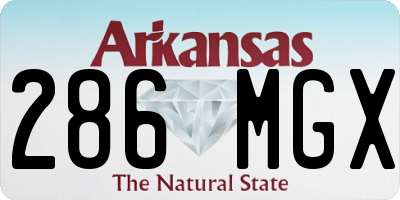 AR license plate 286MGX