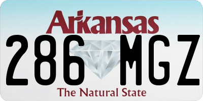 AR license plate 286MGZ