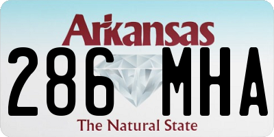 AR license plate 286MHA