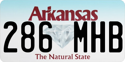 AR license plate 286MHB
