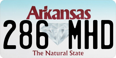 AR license plate 286MHD