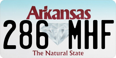 AR license plate 286MHF