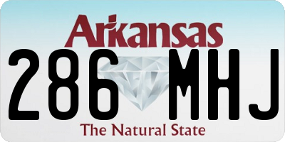 AR license plate 286MHJ