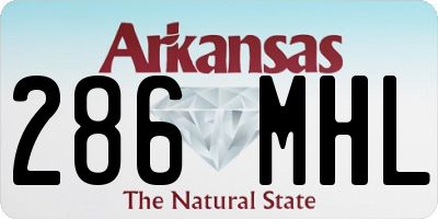 AR license plate 286MHL