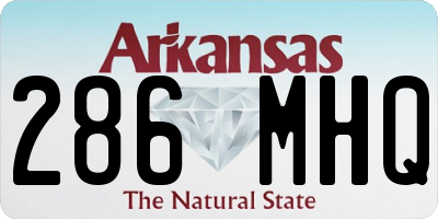 AR license plate 286MHQ