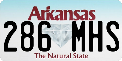 AR license plate 286MHS
