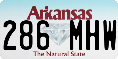 AR license plate 286MHW