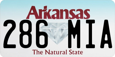 AR license plate 286MIA