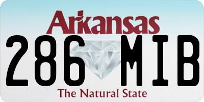 AR license plate 286MIB