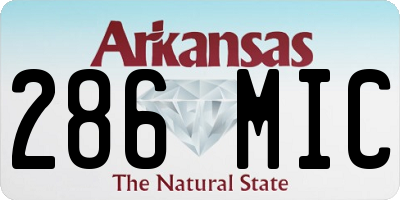 AR license plate 286MIC