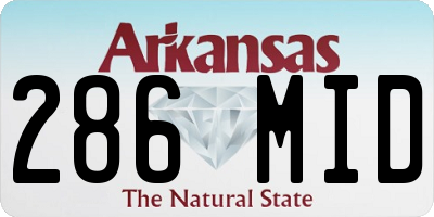 AR license plate 286MID