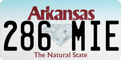 AR license plate 286MIE
