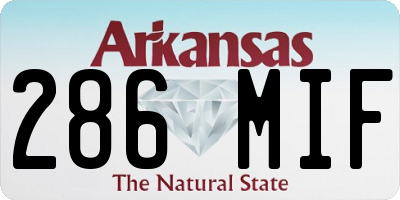 AR license plate 286MIF